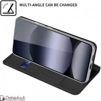 Dux Ducis Skin Pro dirbtinės odos dėklas - juodas (Xiaomi Redmi Note 14 4G) Dux Ducis Skin Pro dirbtinės odos dėklas - juodas (Xiaomi Redmi Note 14 4G)